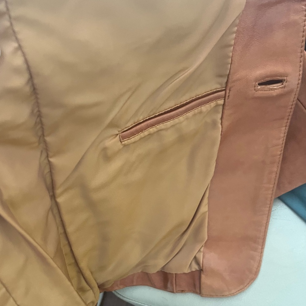Wilsons Leather Vintage Tan Blazer - Picture 13 of 15
